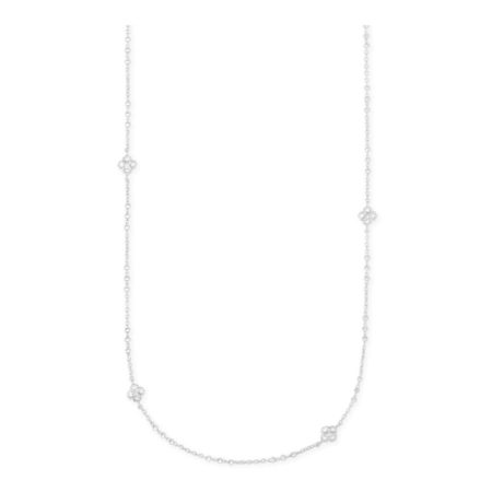 Kenda Scott Rue Long Strand Necklace In Silver